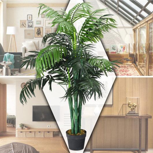 3.5 Feet Artificial Areca Palm Decorative Silk Tree with Basket at Set Shop and Smile