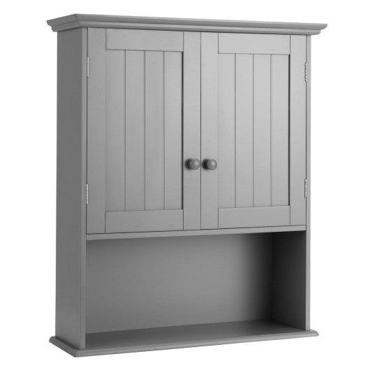Wall Mount Bathroom Storage Cabinet -Gray at Set Shop and Smile