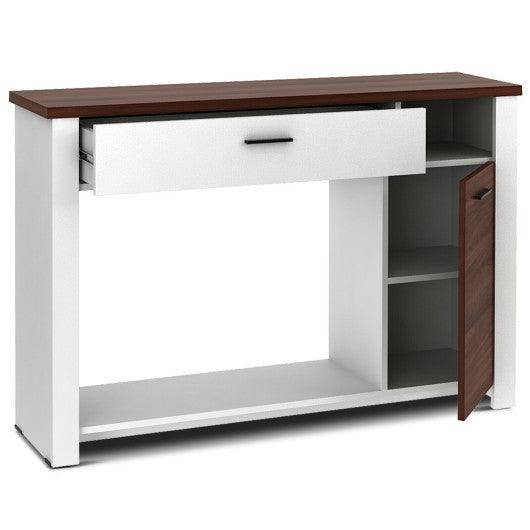 48 Inch Console Table with Drawer and Cabinet at Set Shop and Smile