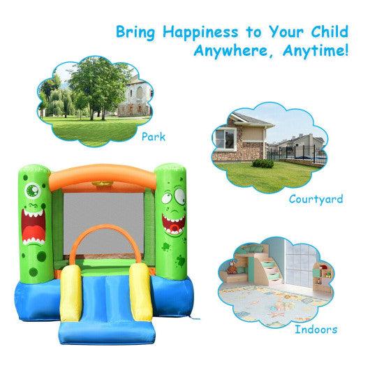 Inflatable Bounce House Jumper Castle Kid's Playhouse without Blower at Set Shop and Smile
