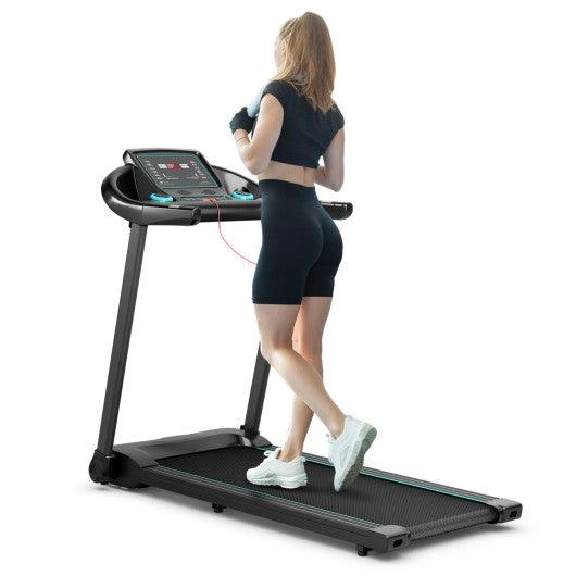 2.25HP Electric Running Machine Treadmill with Speaker and APP Control-Blue at Set Shop and Smile