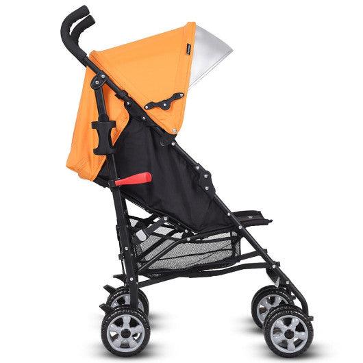 Folding Lightweight Baby Toddler Umbrella Travel Stroller-Orange at Set Shop and Smile