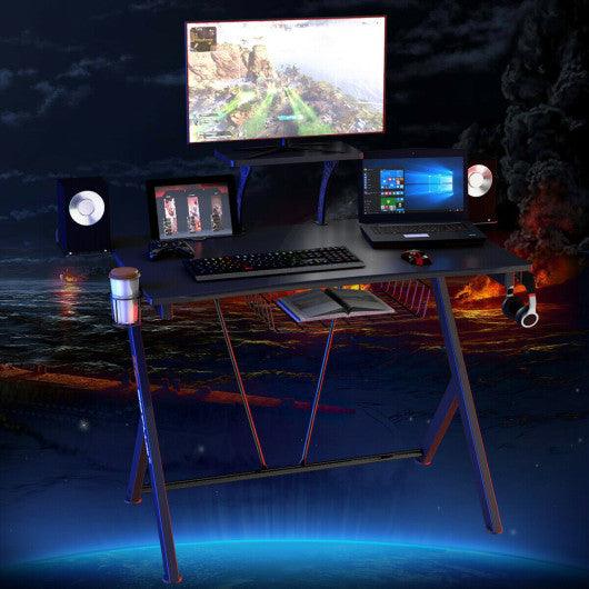 Multifunctional E-Sport Gaming Desk with Headset Hook and Cup Holder at Set Shop and Smile