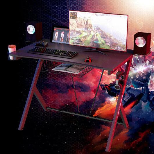 Multifunctional E-Sport Gaming Desk with Headset Hook and Cup Holder at Set Shop and Smile