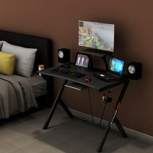 Multifunctional E-Sport Gaming Desk with Headset Hook and Cup Holder at Set Shop and Smile