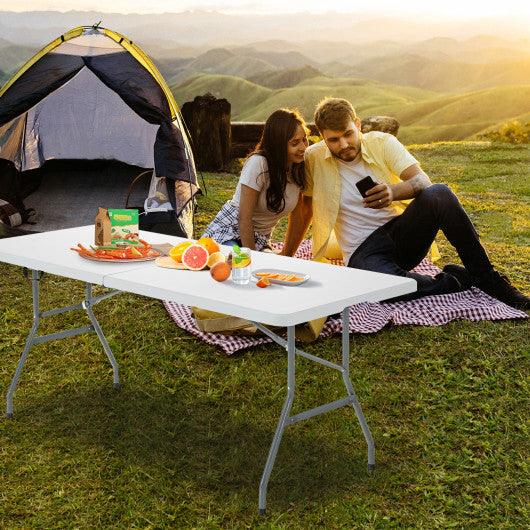 6' Folding Portable Plastic Outdoor Camp Table at Set Shop and Smile