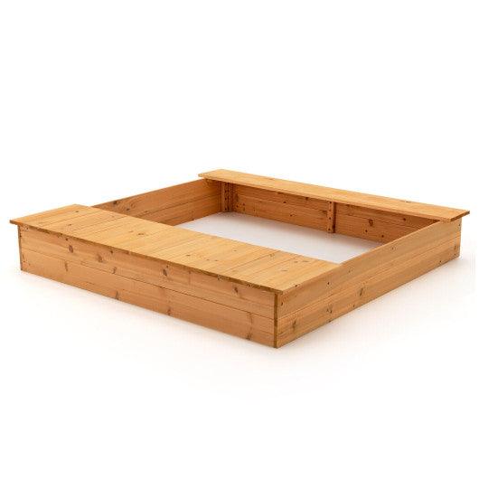 Kids Wooden Sandbox with Bench Seats and Storage Boxes at Set Shop and Smile