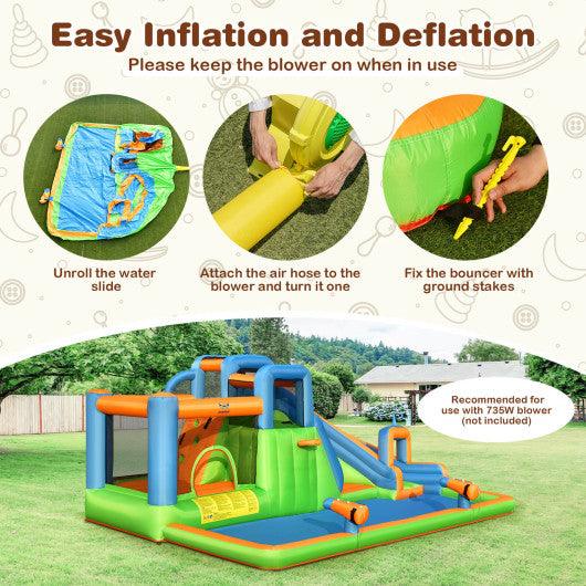 Inflatable Water Slide with Dual Climbing Walls and Blower Excluded at Set Shop and Smile