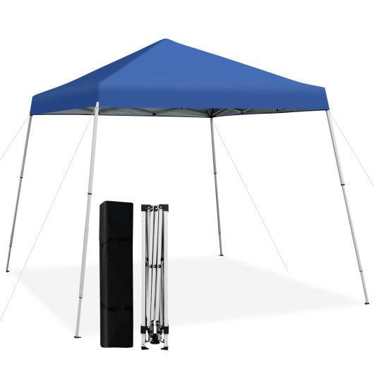 10 x 10 Feet Outdoor Instant Pop-up Canopy with Carrying Bag-Blue at Set Shop and Smile