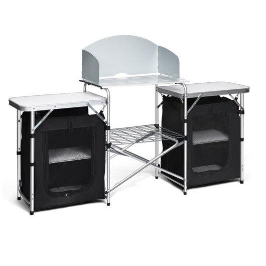 Folding Camping Table with Storage Organizer at Set Shop and Smile