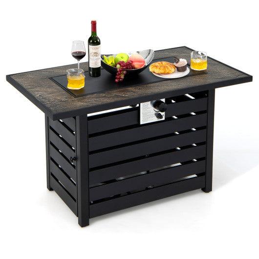 42 Inch 60 000 BTU Rectangular Propane Fire Pit Table at Set Shop and Smile