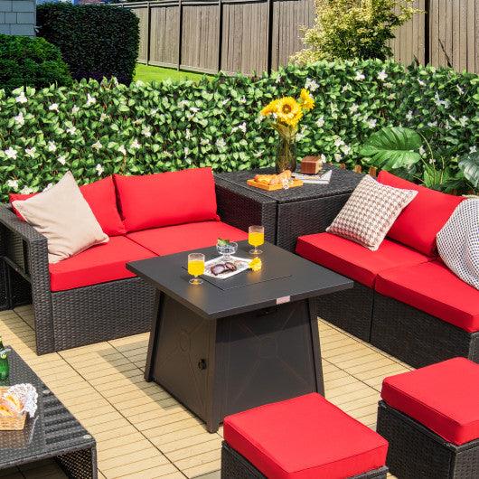 30 Inch Square Propane Gas Fire Table with Waterproof Cover at Set Shop and Smile