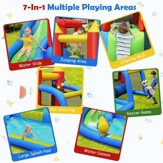 Inflatable Bounce House Splash Pool with Water Climb Slide Blower included at Set Shop and Smile