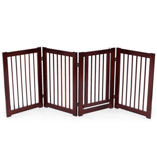 30 Inch Configurable Folding 4 Panel Wood Fence at Set Shop and Smile
