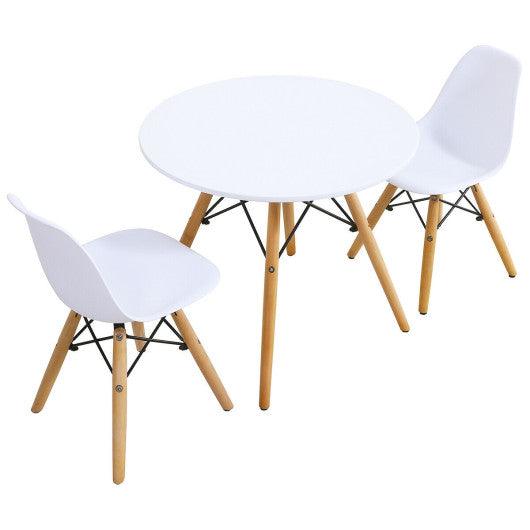 Kid&#39;s Modern Dining Table Set with 2 Armless Chairs at Set Shop and Smile