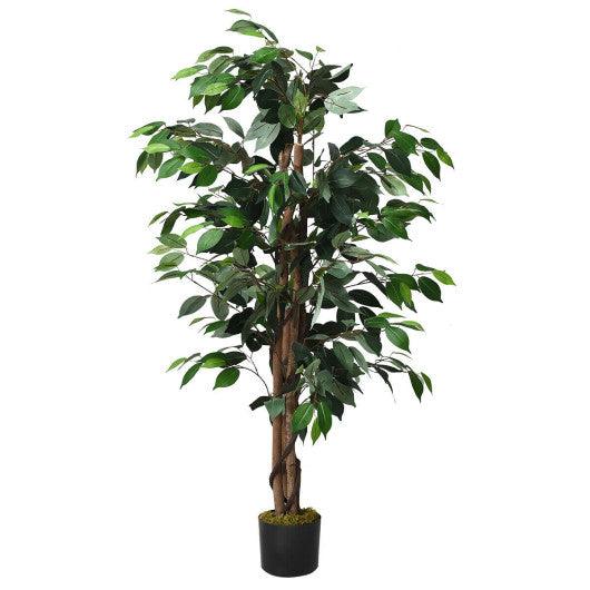 4 Feet In/Outdoor Trunks Artificial Ficus Silk Tree at Set Shop and Smile