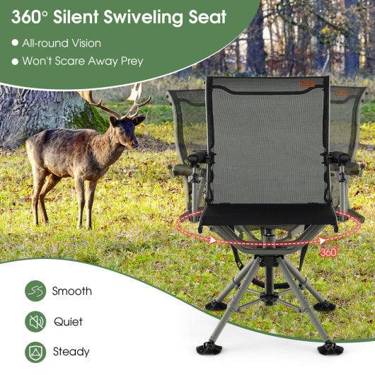 360 Degree Silent Swivel Hunting Chair-Black at Set Shop and Smile