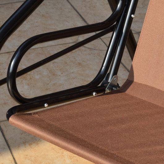 3 Seats Patio Canopy Swing-brown at Set Shop and Smile