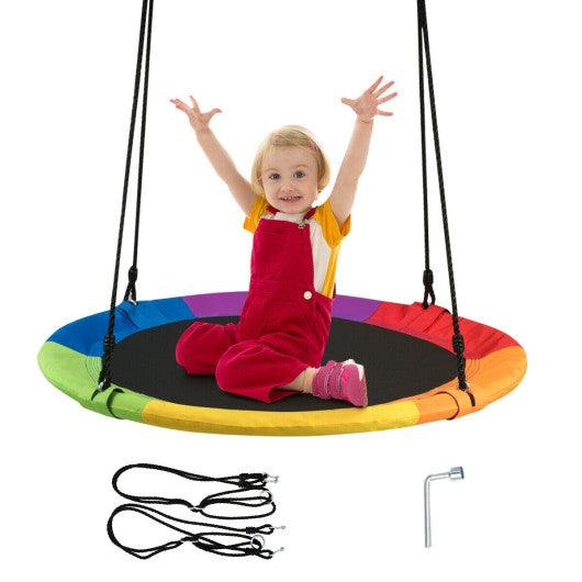 40 Inch Flying Saucer Tree Swing Outdoor Play for Kids at Set Shop and Smile