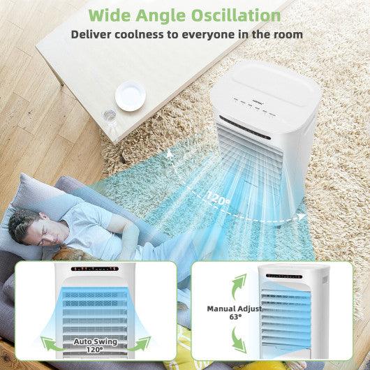 4-in-1 Portable Evaporative Air Cooler with Timer and 3 Modes-White at Set Shop and Smile