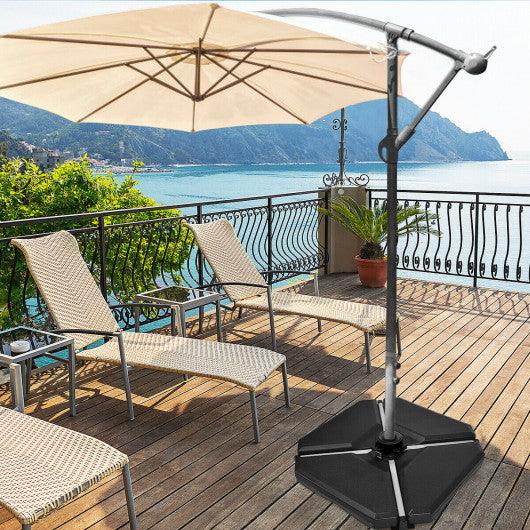 4 Pieces 195 lbs Patio Cantilever Offset Umbrella Base Weight Sand at Set Shop and Smile