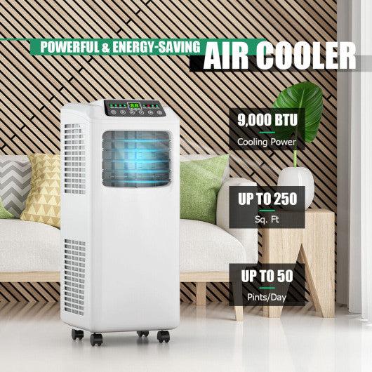 9000 BTU Portable Air Conditioner with Built-in Dehumidifier and Remote Control at Set Shop and Smile