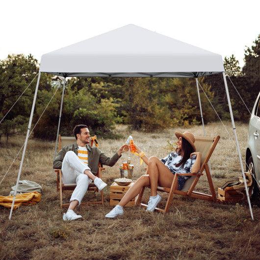 10 x 10 Feet Outdoor Instant Pop-up Canopy with Carrying Bag-White at Set Shop and Smile