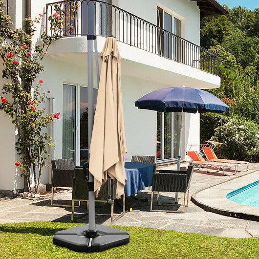 4 Pieces 195 lbs Patio Cantilever Offset Umbrella Base Weight Sand at Set Shop and Smile