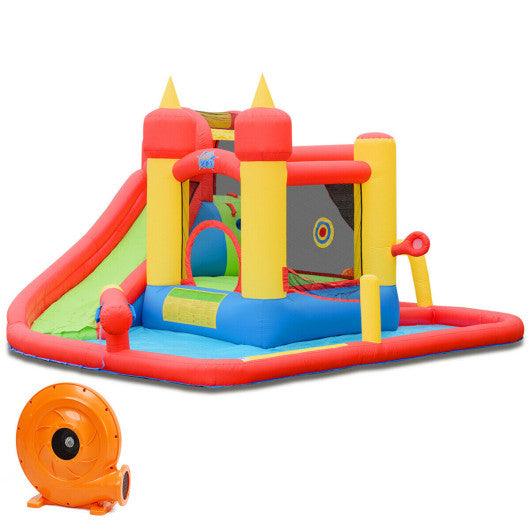 Inflatable Blow Up Water Slide Bounce House with 740 W Blower at Set Shop and Smile