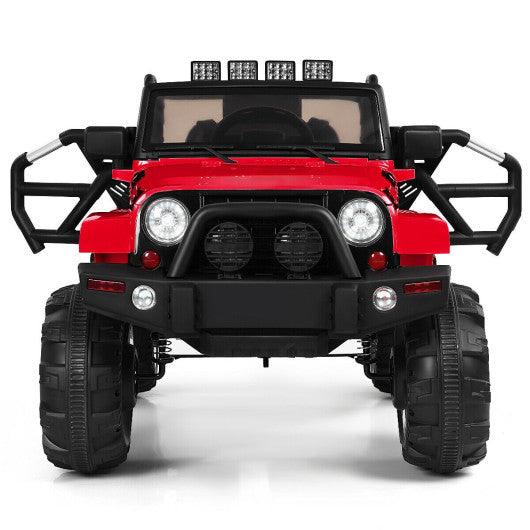 12V Kids Remote Control Riding Truck Car with LED Lights-Red at Set Shop and Smile