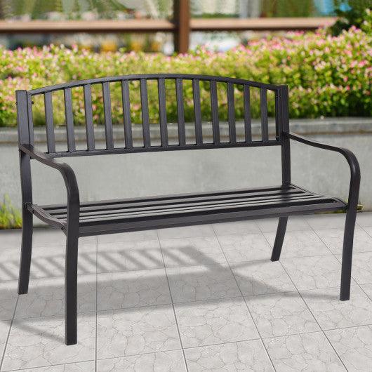 50 Inch Patio Garden Bench Loveseats for Outdoor at Set Shop and Smile