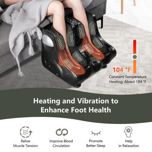 Foot and Calf Massager with Heat Vibration Deep Kneading and Shiatsu-Black at Set Shop and Smile