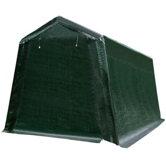 Outdoor Carport Shed with Sidewalls and Waterproof Ripstop Cover-10 x 10 ft at Set Shop and Smile