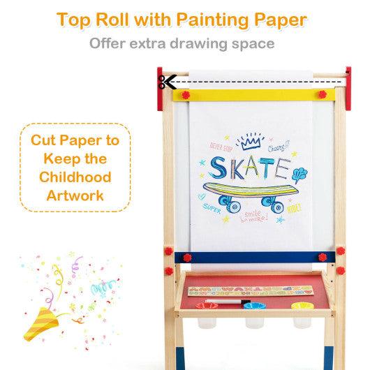 All-in-One Wooden Height Adjustable Kid's Art Easel at Set Shop and Smile