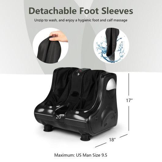 Foot and Calf Massager with Heat Vibration Deep Kneading and Shiatsu-Black at Set Shop and Smile