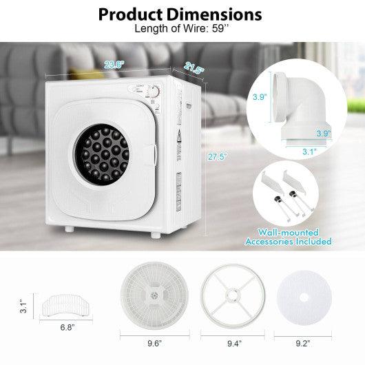 1500W Compact Laundry Dryer with Touch Panel-White at Set Shop and Smile