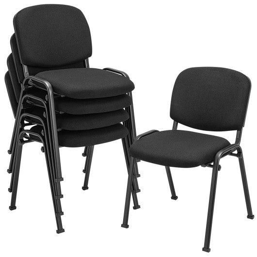 Office Chair with Metal Frame and Padded Cushions for Conference Room-Set of 5 at Set Shop and Smile