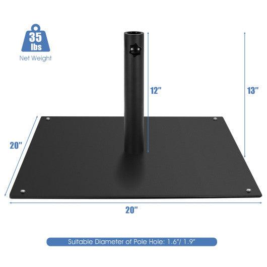 20 Inches Patio Umbrella Base with 4 Adjustable Footpads at Set Shop and Smile