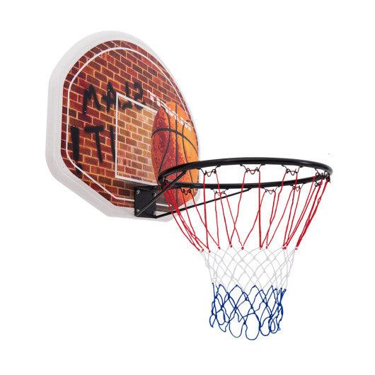 Wall Mounted Fan Backboard with Basketball Hoop and 2 Nets at Set Shop and Smile