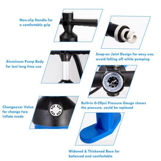 Double Action Manual inflation SUP Hand Pump with Gauge at Set Shop and Smile