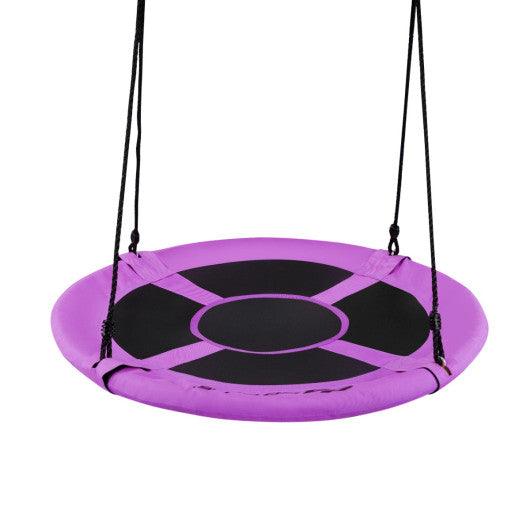 40 Inch Flying Saucer Tree Swing Indoor Outdoor Play Set-Purple at Set Shop and Smile