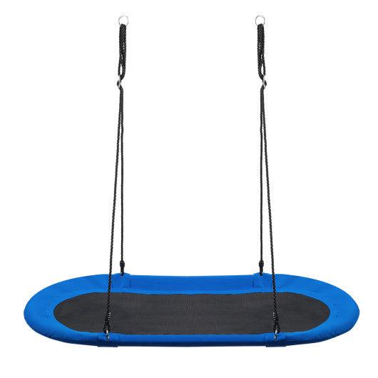 60 Inch Saucer Surf Outdoor Adjustable Swing Set-Blue+Black at Set Shop and Smile