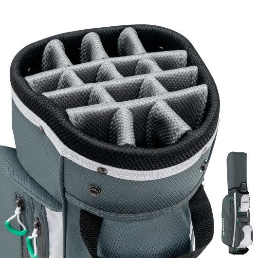 14 Dividers Golf Cart Bag with 7 Zippered Pocket at Set Shop and Smile