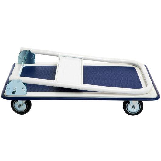330 lbs Platform Cart Dolly Foldable Warehouse Push Hand Truck at Set Shop and Smile