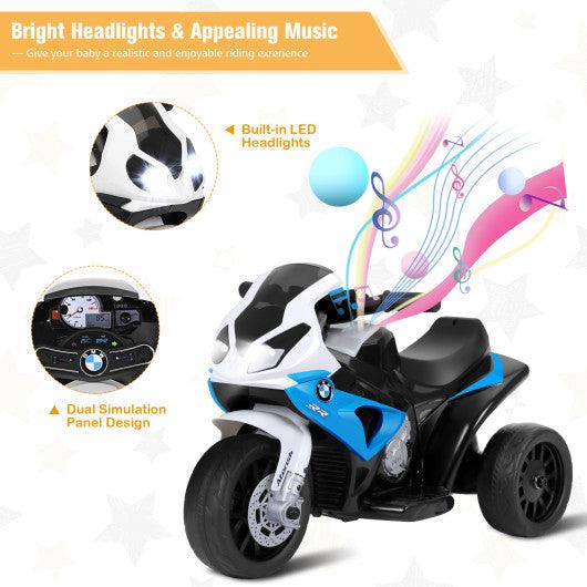 6V Kids 3 Wheels Riding BMW Licensed Electric Motorcycle-Blue at Set Shop and Smile