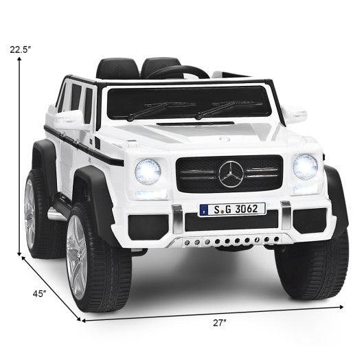 12V Licensed Mercedes-Benz Kids Ride On Car-White at Set Shop and Smile