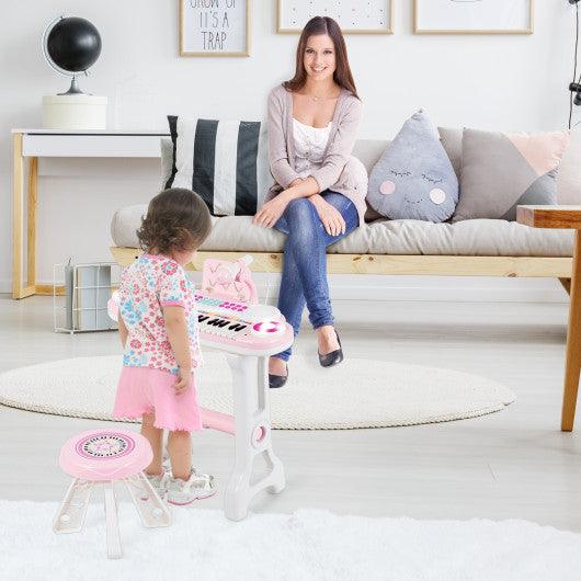37-key Kids Electronic Piano Keyboard Playset-Pink at Set Shop and Smile