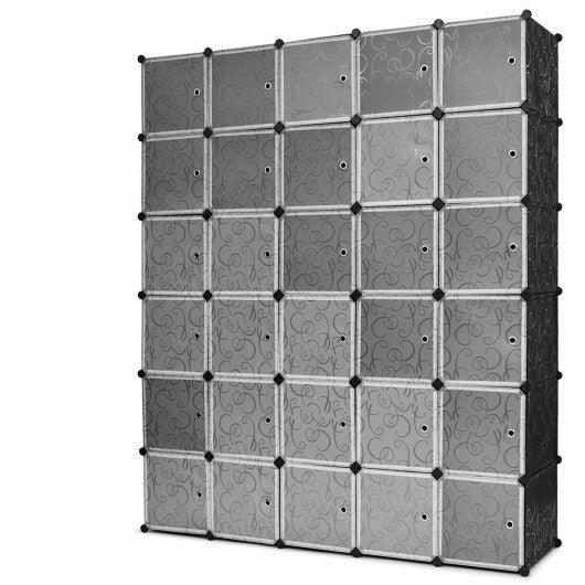 DIY 30 Cube Portable Closet Clothes Wardrobe Cabinet at Set Shop and Smile