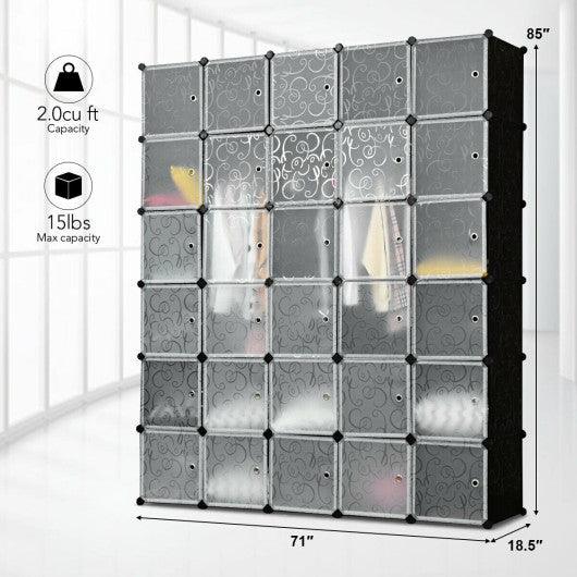DIY 30 Cube Portable Closet Clothes Wardrobe Cabinet at Set Shop and Smile