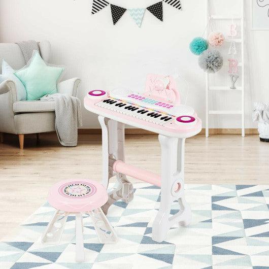 37-key Kids Electronic Piano Keyboard Playset-Pink at Set Shop and Smile